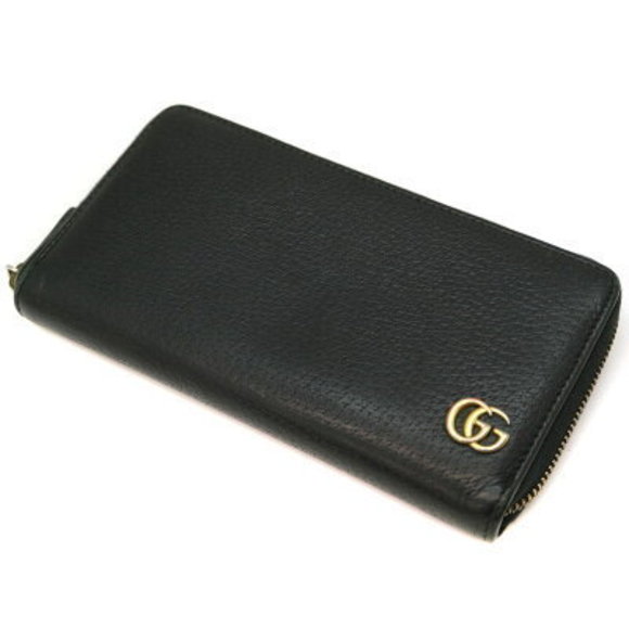 GUCCI Zip Long Wallet Leather Black - Picture 1 of 6